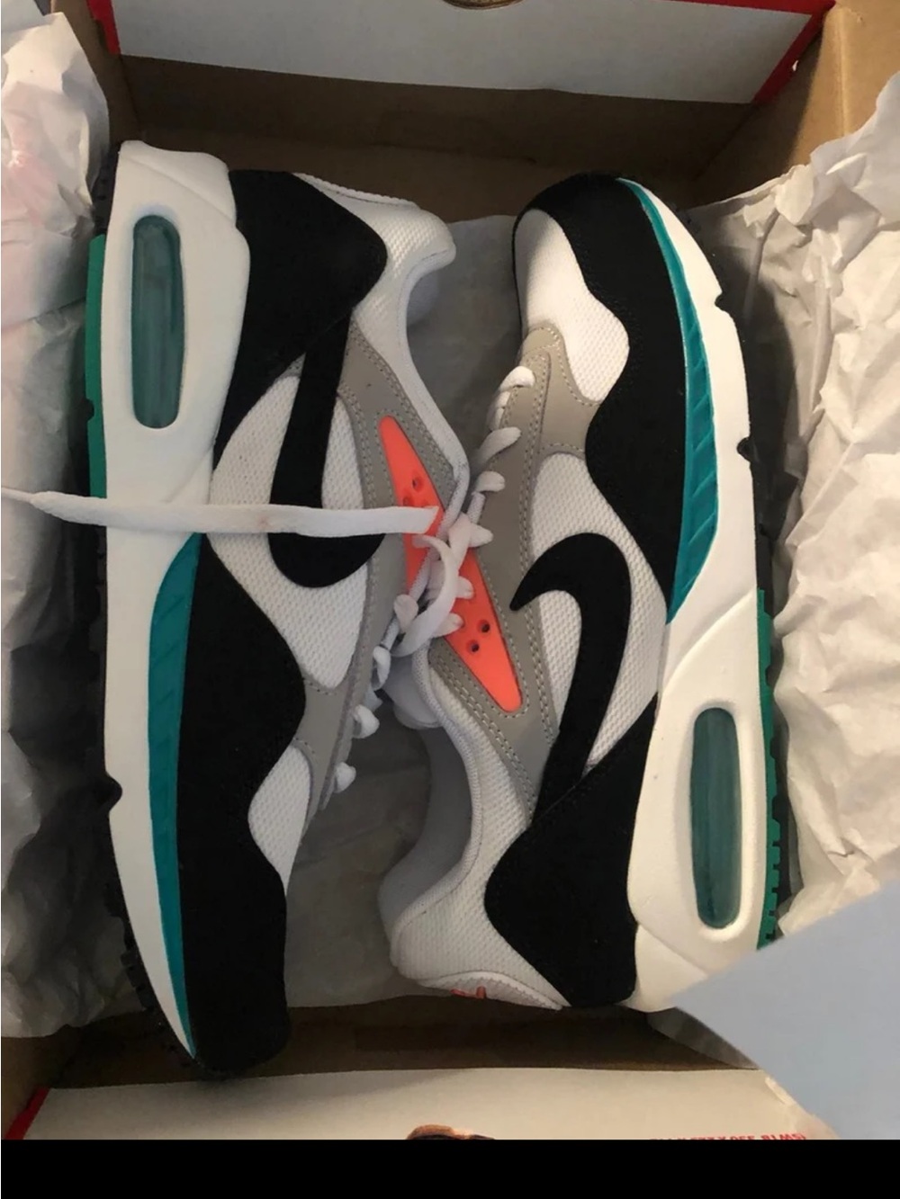 Nike Women’s Air Max Sneakers - White/Black/Teal/Coral